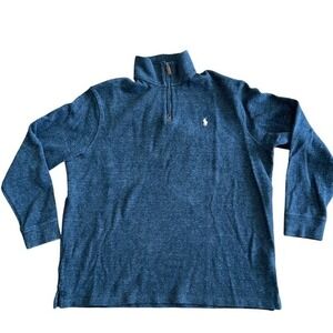 Polo Ralph Lauren Estate-Rib‎ Mockneck 1/4 Zip Pullover Heather Gray Size XXL